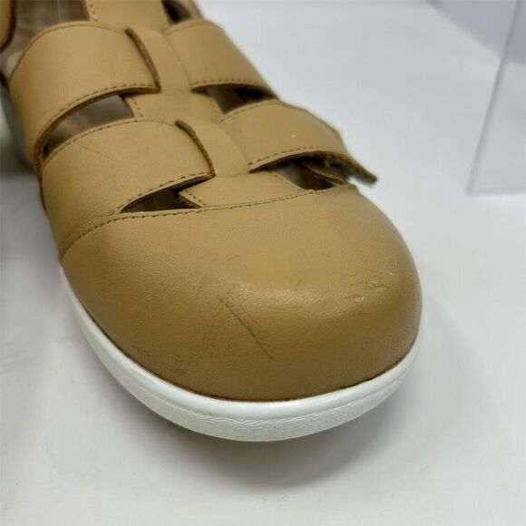 TRAQ by Alegria Dark Yellow Leather Closed Toe Sandals Size 42 (US 11.5-12) - Picture 6 of 14